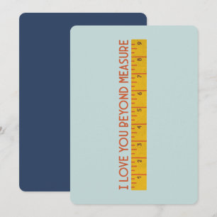 Carte De Remerciements Je T'Aime Au-Delà De La Mesure