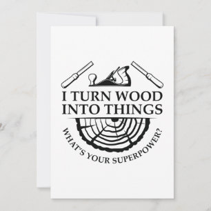 Carte De Remerciements Je Transforme Le Bois En Objets
