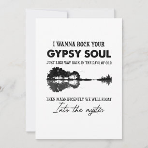 Carte De Remerciements Je Veux Poser Votre Soul Tzigane Hippie Guitare