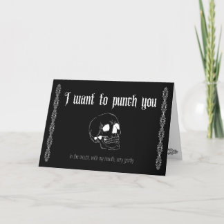 Carte De Remerciements Je veux vous frapper - Goth Valentine's Card