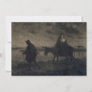 Carte De Remerciements Jean-François Millet - Le Vol En Egypte