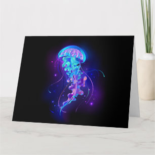 Carte De Remerciements Jellyfish éclatante couleur