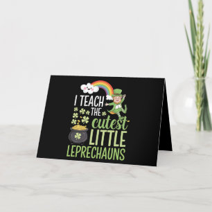 Carte De Remerciements J'enseigne aux plus mignons petits lutins profs ir