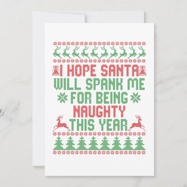 Carte De Remerciements J'Espère Que Père Noël Me Fera Parler D'Être Mauva (Devant)