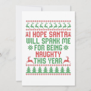 Carte De Remerciements J'Espère Que Père Noël Me Fera Parler D'Être Mauva