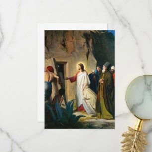 Carte De Remerciements Jésus ressuscitant Lazare par Carl Bloch