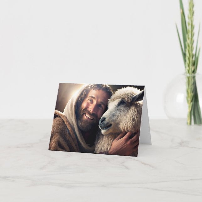 Carte De Remerciements Jesus the Good Shepherd Card (Devant)
