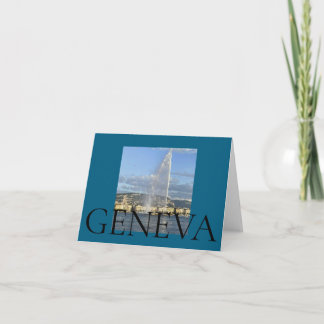 Carte De Remerciements Jet d'Eau à Genève