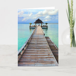 Carte De Remerciements Jetée Belle Sérénade - Maldives