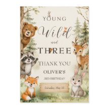 Jeune Sauvage et Trois 3ème Anniversaire Rustique