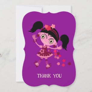 CARTE DE REMERCIEMENTS JEUX CADEAUX DE FILLES CRISTMAS