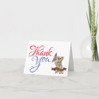 Carte De Remerciements JJ Le Yorkie Tout-Américain