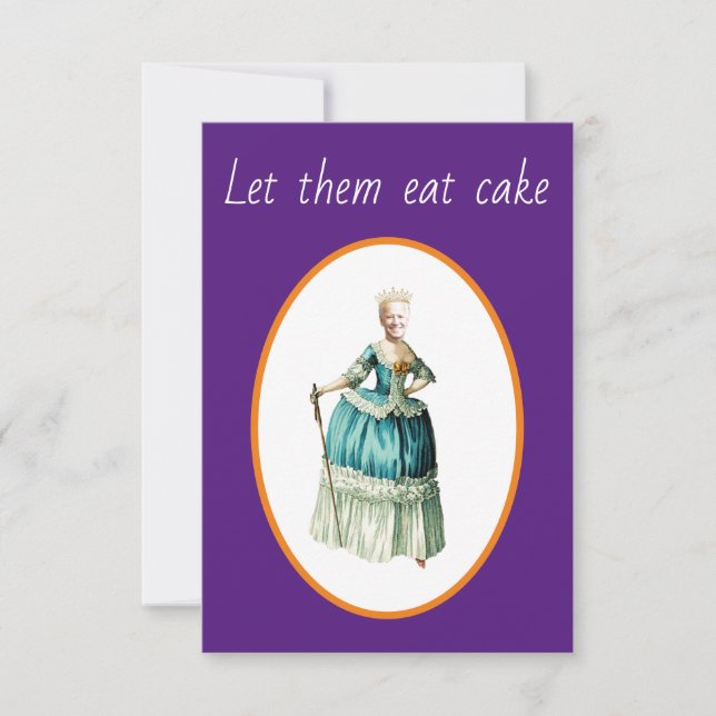 Carte De Remerciements Joe Diadem dit : Qu'ils mangent du gâteau (Devant)