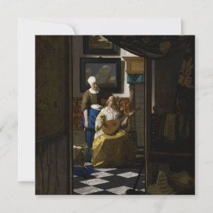 Carte De Remerciements Johannes Vermeer - La lettre d'amour