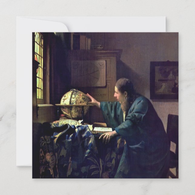 Carte De Remerciements Johannes Vermeer - L'astronome (Devant)