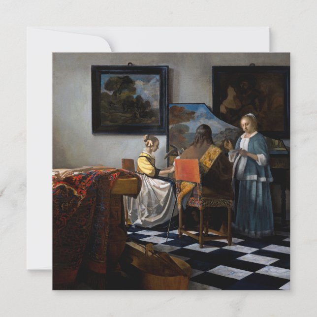 Carte De Remerciements Johannes Vermeer - Le Concert (Devant)