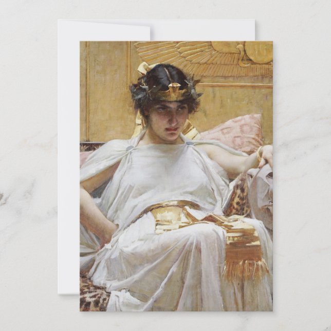 Carte De Remerciements John William Waterhouse - Cleopatra (Devant)