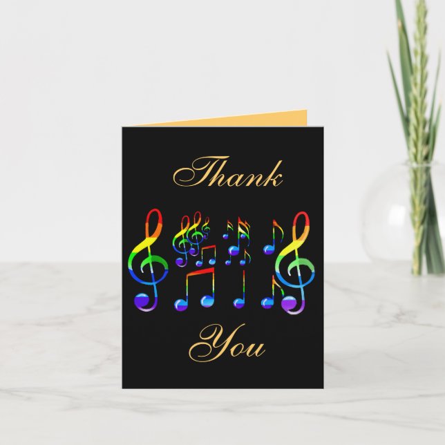 Carte De Remerciements Joie de la musique Lives_ (Devant)