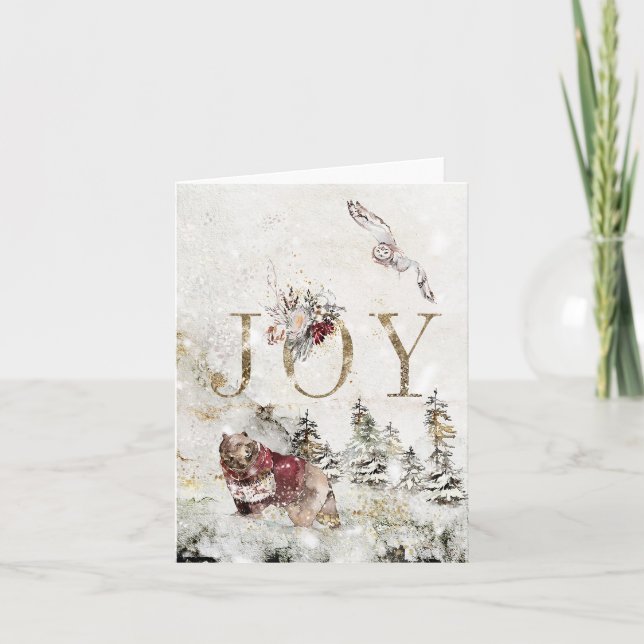 Carte De Remerciements joie de Noël (Devant)