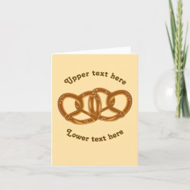 Carte De Remerciements Joignez Pretzels avec votre texte - thème pain fac