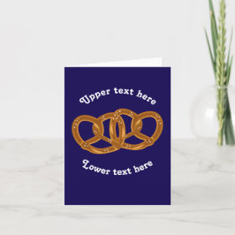 Carte De Remerciements Joignez Pretzels avec votre texte - thème pain fac
