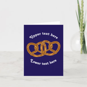 Carte De Remerciements Joignez Pretzels avec votre texte - thème pain fac