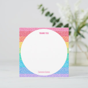 Carte De Remerciements Joli Anniversaire Personnalisé Arc-en-ciel Couleur