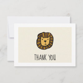 Carte De Remerciements Joli Baby shower de lions de jungle