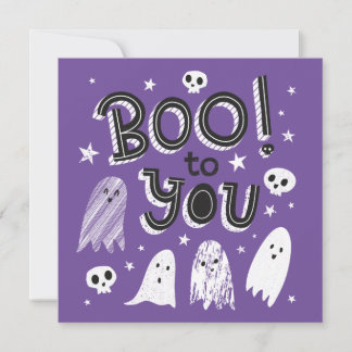 Carte De Remerciements Joli Boo Éffrayant Pour Vous