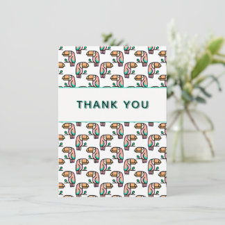 Carte De Remerciements joli cadeau d'animal oiseau toucan tropical pour l