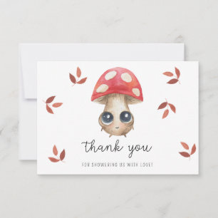 Carte De Remerciements Joli champignon - remerciement baby shower