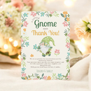 Carte De Remerciements Joli Gnome Floral Fantaisiste et Amusant pour un P