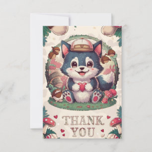 Carte De Remerciements Joli loup mystique