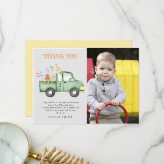 Carte De Remerciements Joli Vert Crépusculaire Fête d'anniversaire Tout Â