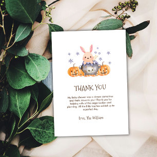 Carte De Remerciements Jolie Halloween brassant lapin Baby shower douche