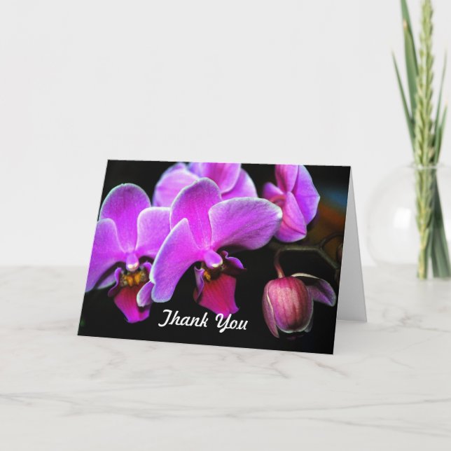 Carte De Remerciements Jolie orchidée (Devant)
