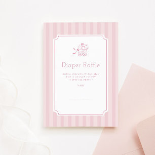 Carte De Remerciements Jolie poupée de poupée de bébé Raffle de couche