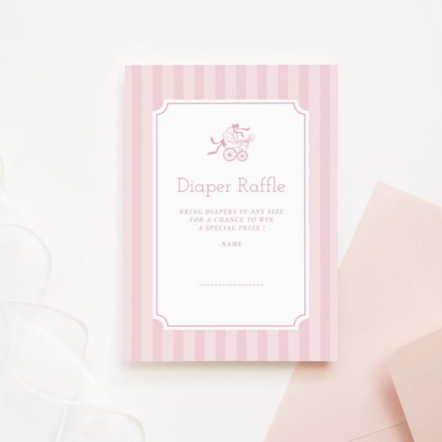 Carte De Remerciements Jolie poupée de poupée de bébé Raffle de couche (Créateur téléchargé)