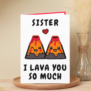Carte De Remerciements Jolie Soeur de Lava Volcano Loy Volcano Loy