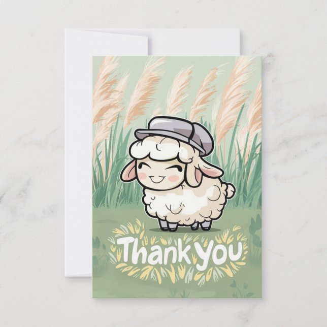 Carte De Remerciements Jolie volonté Sheep (Devant)