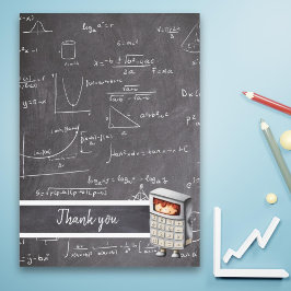 Carte De Remerciements Jolies équations de maths au tableau pour enfants
