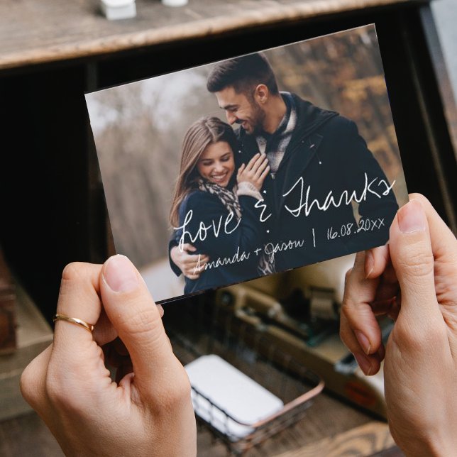 Carte De Remerciements Jote superposition de texte Joli Mariage photo de  (Créateur téléchargé)