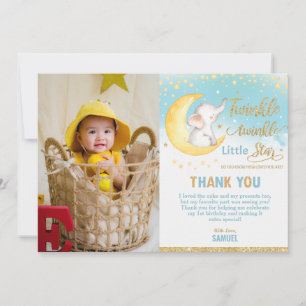Carte De Remerciements Joueur de la fête d'anniversaire de Twinkle Little