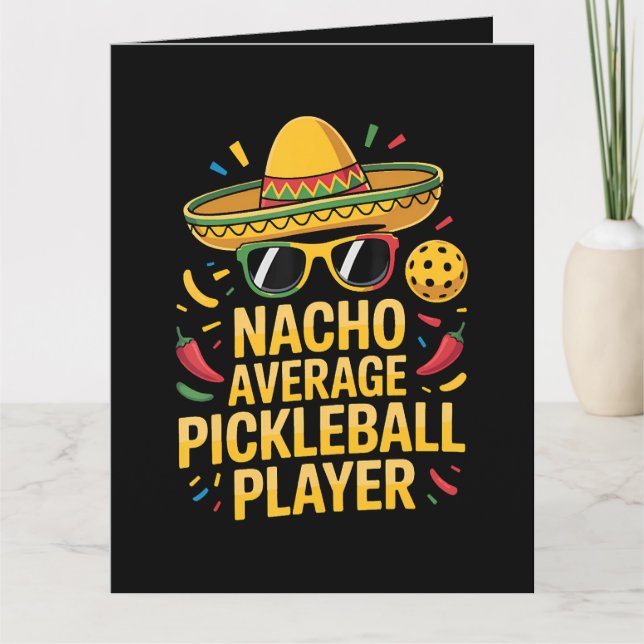 Carte De Remerciements Joueur de pickleball moyen nacho (Devant)