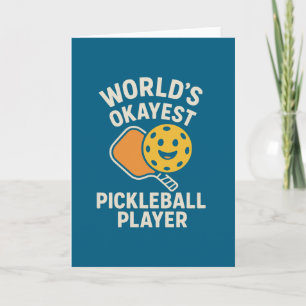 Carte De Remerciements Joueur de Pickleball Moyennement Doué du Monde