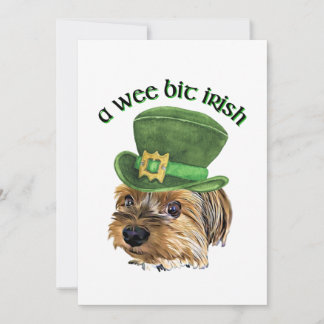 Carte De Remerciements Jour de la Saint-Patrick de Yorkie Yorkshire Terri