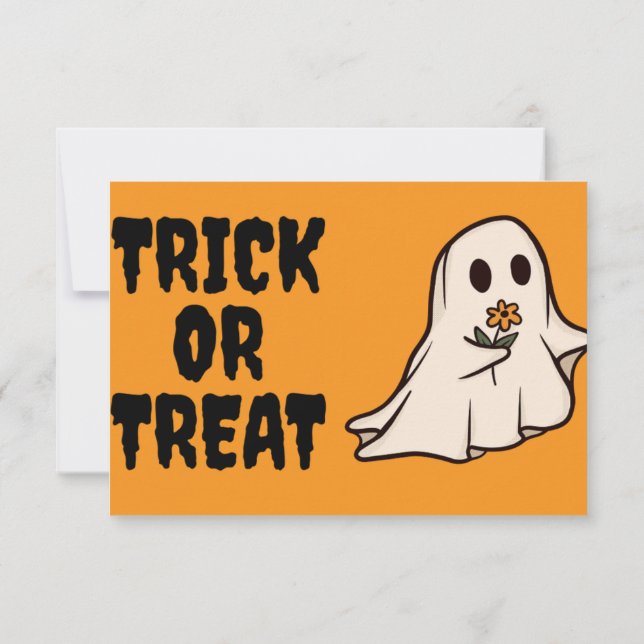 Carte De Remerciements Jour de l'Halloween (Dos)