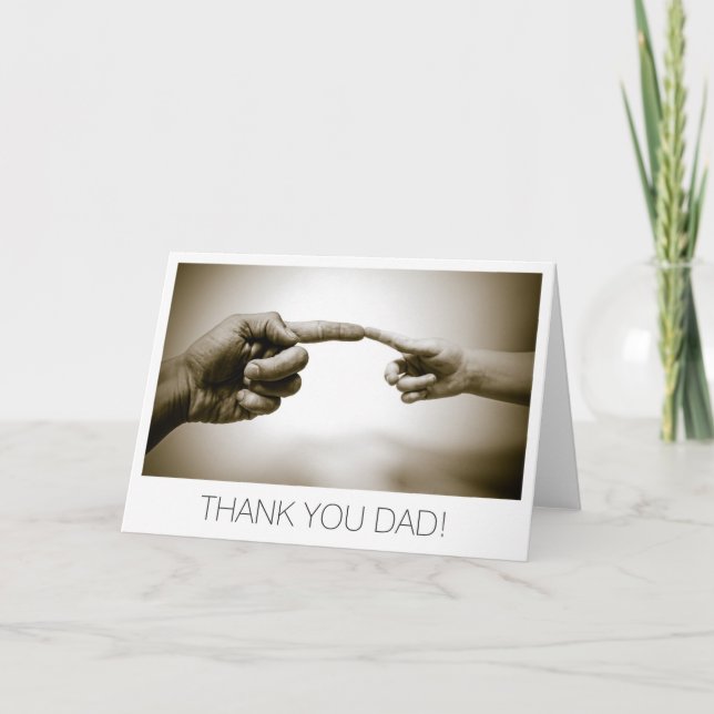Carte De Remerciements Jour de Papa Fathers (Devant)