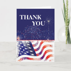 Carte De Remerciements Jour des vétérans patriotiques heureux