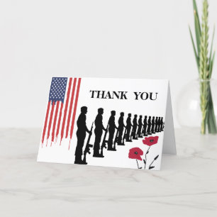 Carte De Remerciements Jour des vétérans patriotiques heureux 